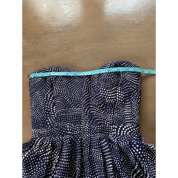 devlin Dress Size Small Strapless Blue White Quilted Smocked Mini from Nordstrom - Picture 5 of 15